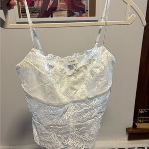 Pacsun White Lace Camisole Top